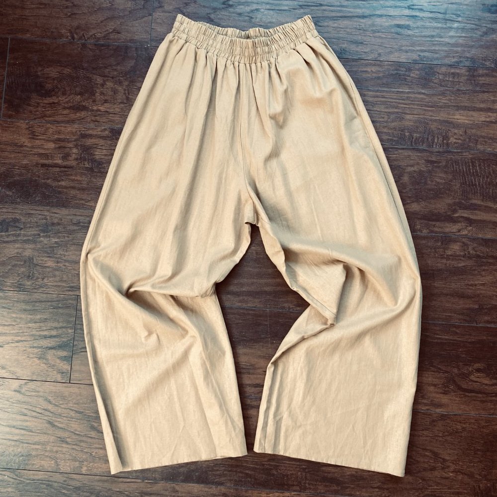 Vintage Linen Wide Leg Easy Pants